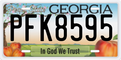 GA license plate PFK8595