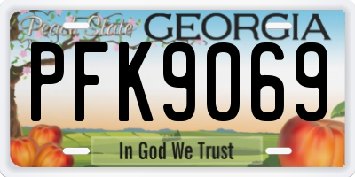 GA license plate PFK9069