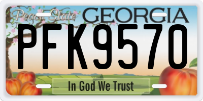 GA license plate PFK9570