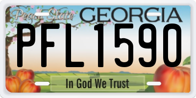 GA license plate PFL1590