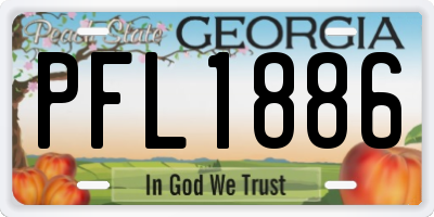 GA license plate PFL1886