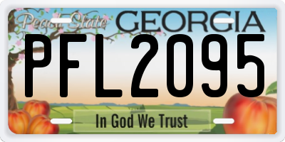 GA license plate PFL2095