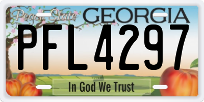 GA license plate PFL4297