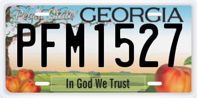 GA license plate PFM1527