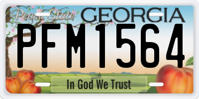 GA license plate PFM1564