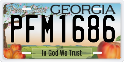 GA license plate PFM1686