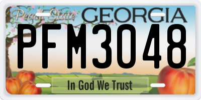 GA license plate PFM3048