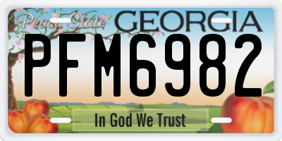 GA license plate PFM6982