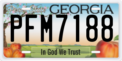 GA license plate PFM7188