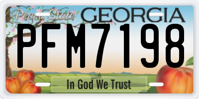 GA license plate PFM7198