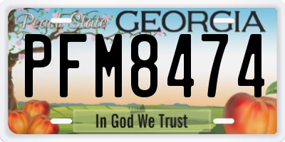 GA license plate PFM8474
