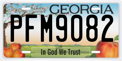 GA license plate PFM9082