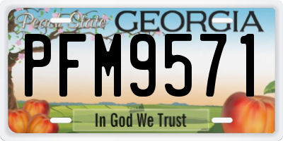 GA license plate PFM9571