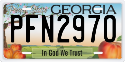 GA license plate PFN2970