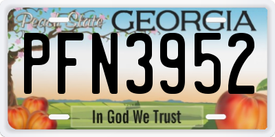 GA license plate PFN3952