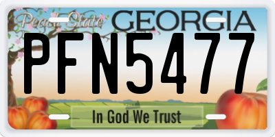 GA license plate PFN5477
