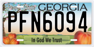 GA license plate PFN6094