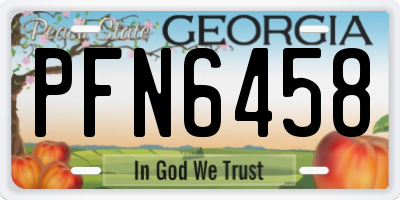 GA license plate PFN6458