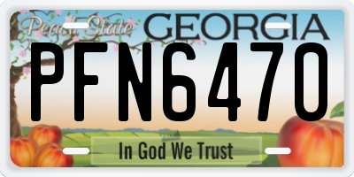 GA license plate PFN6470