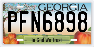 GA license plate PFN6898