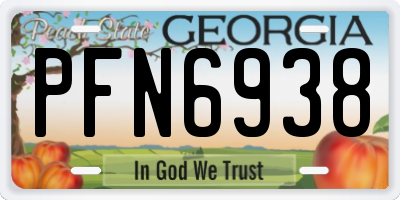 GA license plate PFN6938