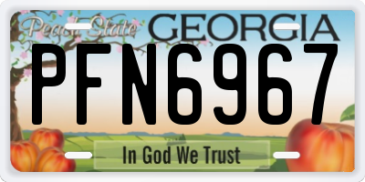 GA license plate PFN6967