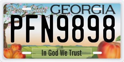 GA license plate PFN9898
