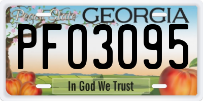 GA license plate PFO3095