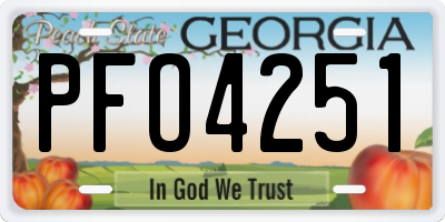 GA license plate PFO4251