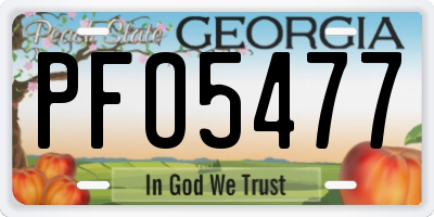 GA license plate PFO5477