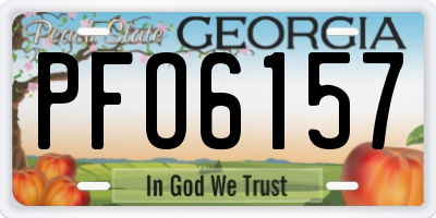GA license plate PFO6157