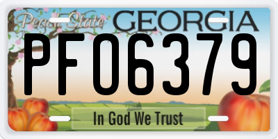 GA license plate PFO6379