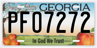 GA license plate PFO7272