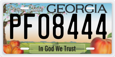 GA license plate PFO8444