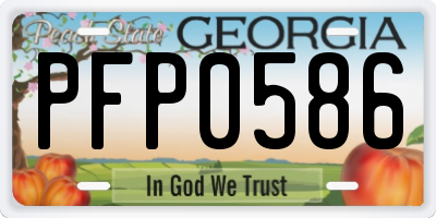GA license plate PFP0586