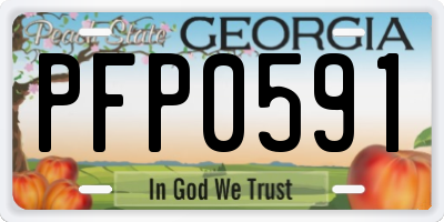 GA license plate PFP0591