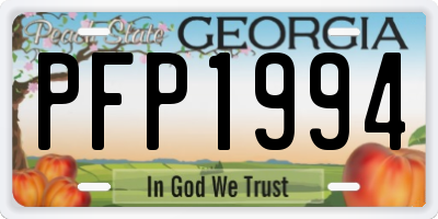 GA license plate PFP1994