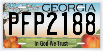 GA license plate PFP2188