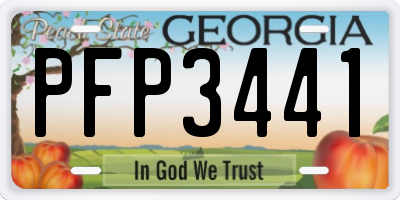 GA license plate PFP3441