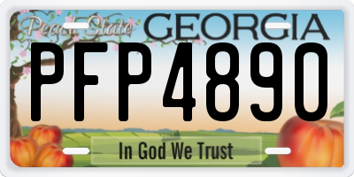 GA license plate PFP4890