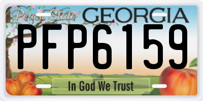 GA license plate PFP6159