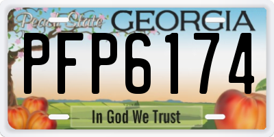 GA license plate PFP6174