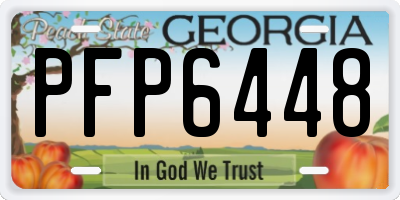 GA license plate PFP6448