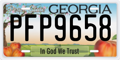 GA license plate PFP9658