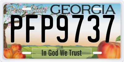 GA license plate PFP9737