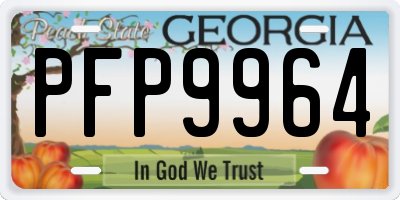 GA license plate PFP9964