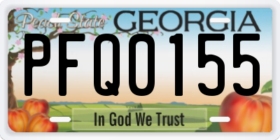 GA license plate PFQ0155