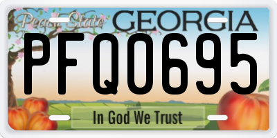 GA license plate PFQ0695