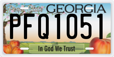 GA license plate PFQ1051