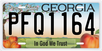 GA license plate PFQ1164